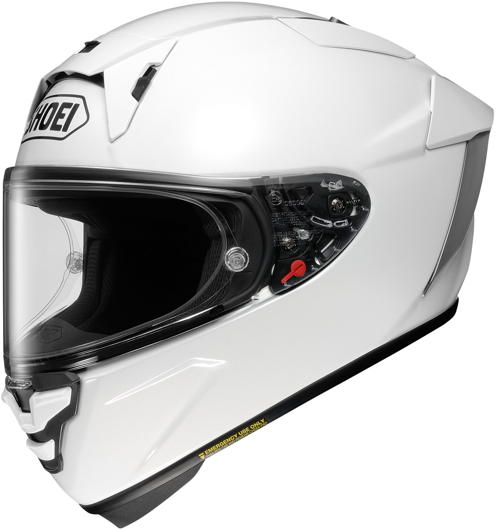 Мотошлем X-Spirit PRO PLAIN SHOEI (белый глянцевый, White, M)