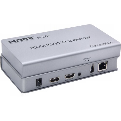 Удлинитель видеосигнала KVM HDMI TCP/IP+USB на 200 метров