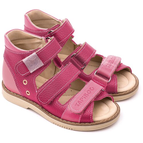 фото Сандалии детские 26006 р23 кожа, фуксия малиновый tapiboo