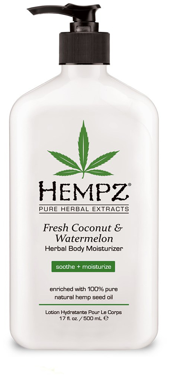 Hempz Fresh Coconut & Watermelon Herbal Moisturizer - Молочко для тела увлажняющее, Кокос и арбуз, 500 мл