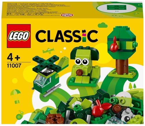 Конструктор LEGO Classic 11007 Зелёный набор для конструирования, 60 дет.