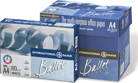 Бумага офисная А4 класс "B" BALLET CLASSIC 80 г/м2 500 л ColorLok International Paper
