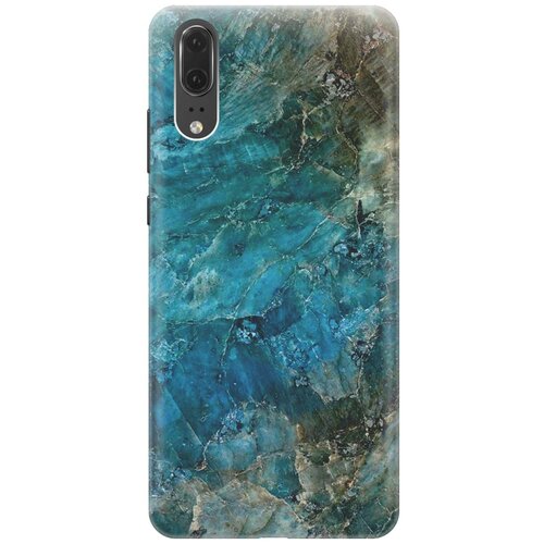 фото Re:pa накладка transparent для huawei p20 с принтом "темно-синий мрамор"