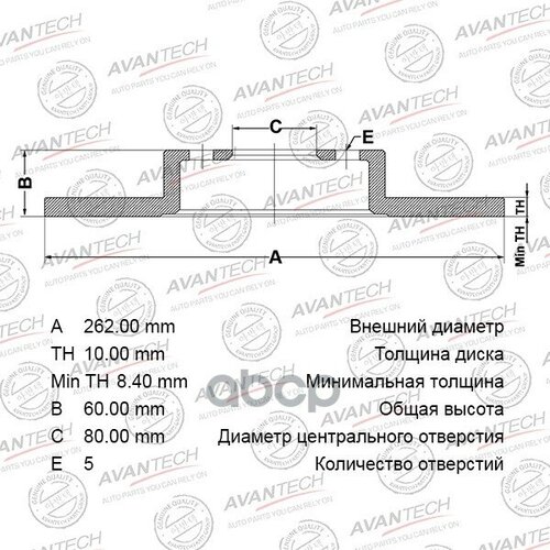 Диск Тормозной Avantech Mn116332 / 4615A194 AVANTECH арт. BR0512S