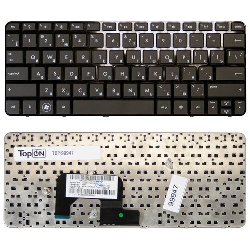 Клавиатура для ноутбука HP Mini 1103 110-3000 110-3500 110-3600 Series Плоский Enter Черная с черной рамкой PN SN5103 96000₽