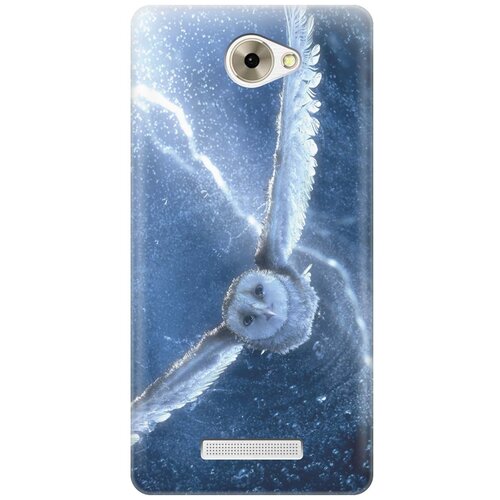 фото Cиликоновый чехол сова в полёте на bq bqs - 5070 magic / би кью 5070 re:pa