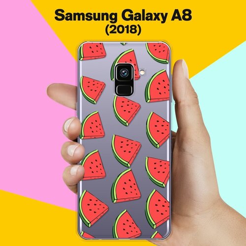 Силиконовый чехол на Samsung Galaxy A8 (2018) Арбуз / для Самсунг Галакси А8 2018