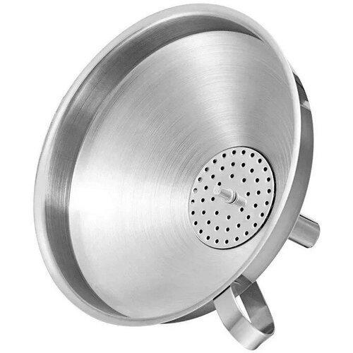 Воронка кухонная из нержавеющей стали со съёмным фильтром диаметр 15 см 689₽