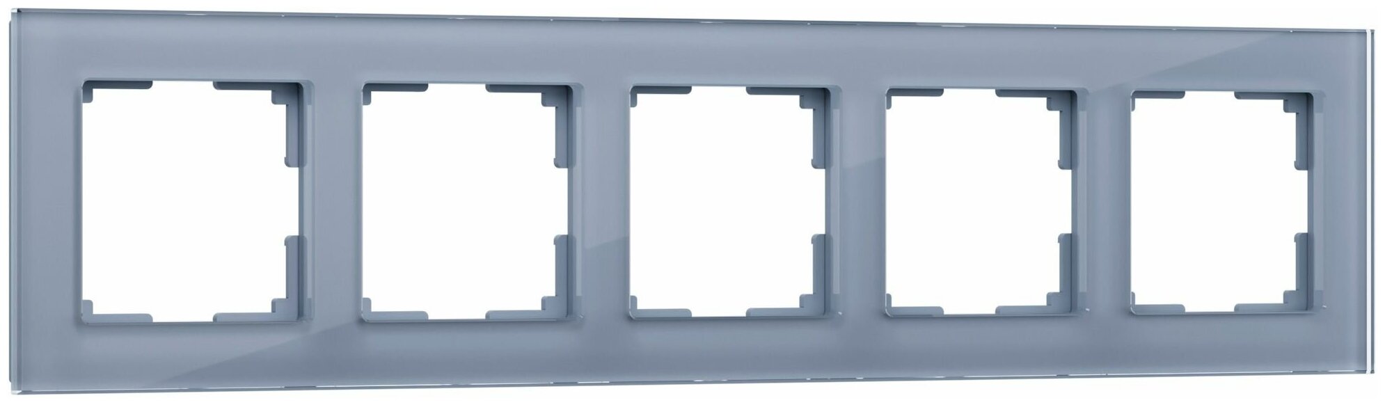 Рамка на 5 постов (серый,стекло) WL01-Frame-05