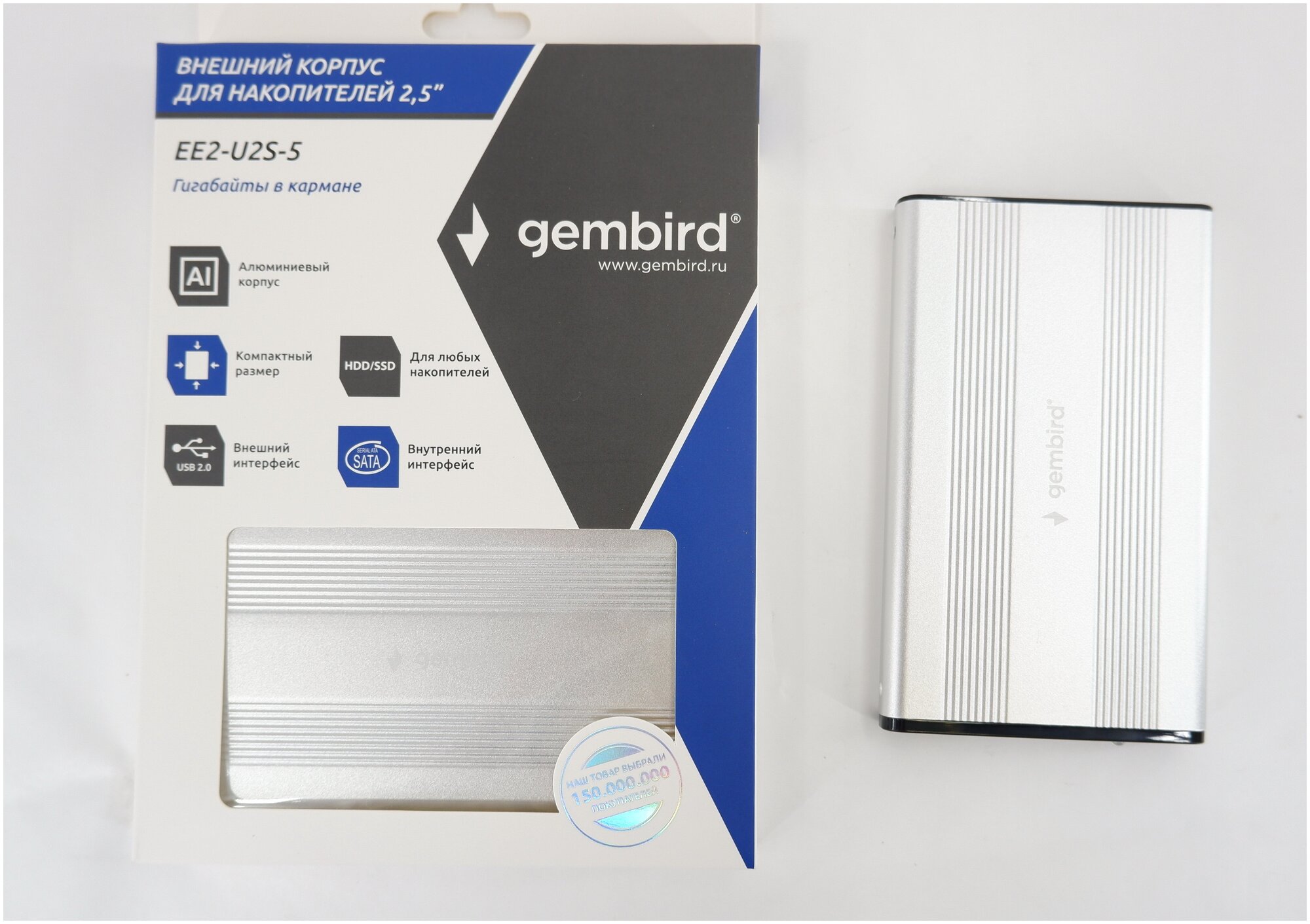 Корпус для HDD/SSD Gembird EE2-U3S-5, черный - фото №10