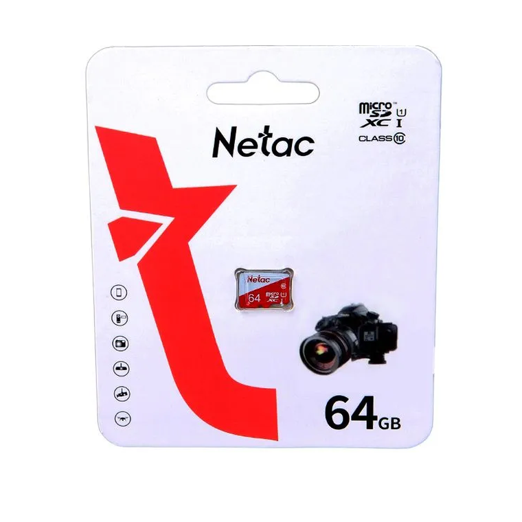 Карта памяти MicroSD 64Гб Netac P500 ECO (NT02P500ECO-064G-S)