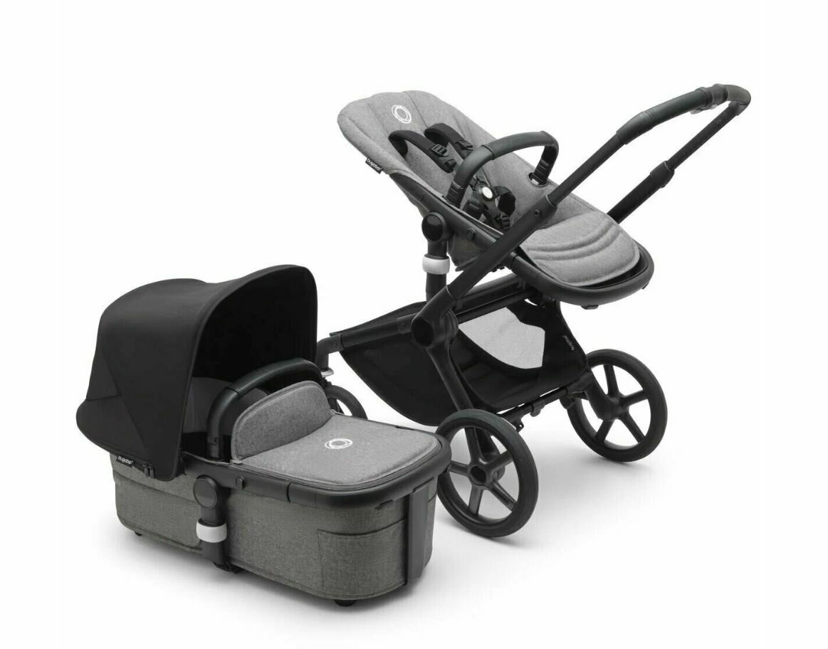 Коляска 2 в 1 Bugaboo Fox 5 Black/Grey Melange/Midnight Black