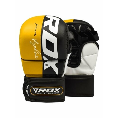 Перчатки ММА RDX GRAPPLING GLOVE REX T6 желтые XL