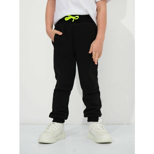 Школьные брюки джоггеры KIREEN, размер 104, черный