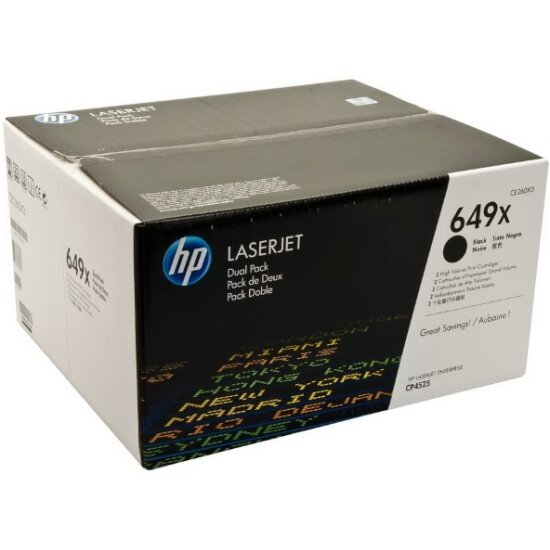 Картридж HP CE260XD 649X чёрный , повышенной ёмкости