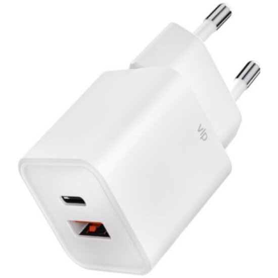 Сетевое зарядное устройство Vlp G-Charge 30Вт USB-C+USB-A, PD, QC, белый