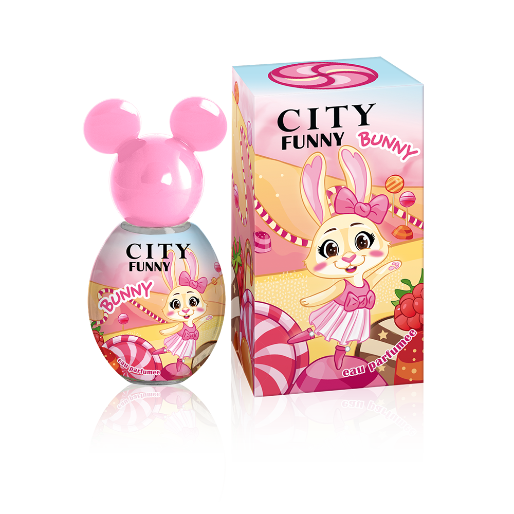 City Funny Bunny - душистая вода духи для девочек с ароматом карамели, малины и ириски, 30мл