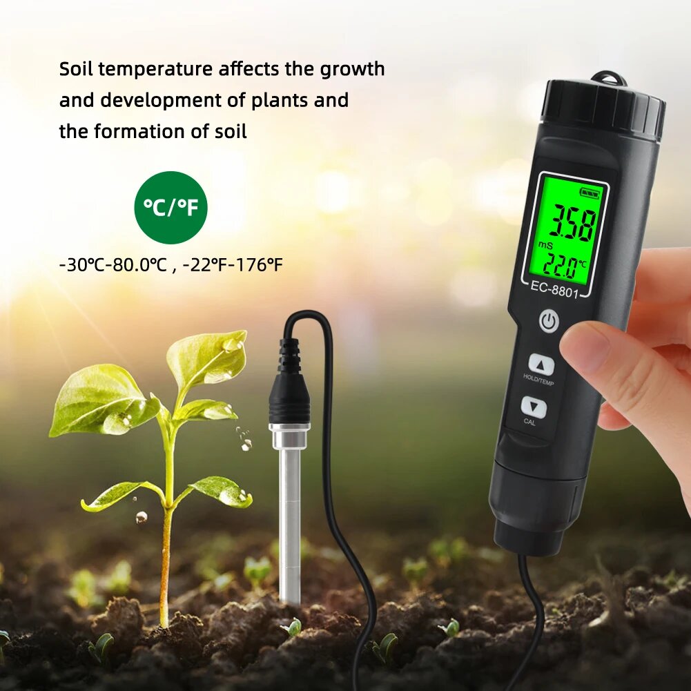Тестеры Цифровой тестер почвы Yieryi EC-8801BB, EC-8801BB