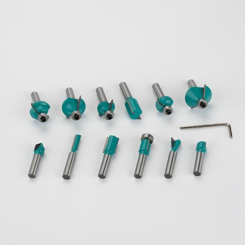 Набор фрез 8мм Powertex, набор 12шт.