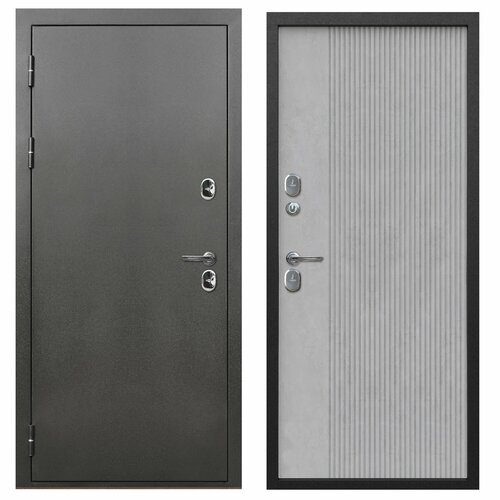 Дверь входная c терморазрывом металлическая Foreman Т-11 2050x860 Левая Антик серебро - Бетон Снежный УТ-00083530