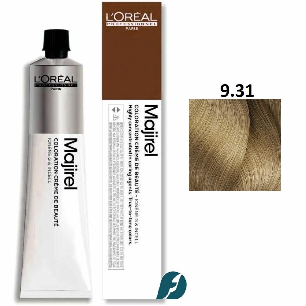 L'Oreal Professionnel MAJIREL 9.31 Крем-краска для волос Очень светлый блондин золотисто-пепельный,50 мл