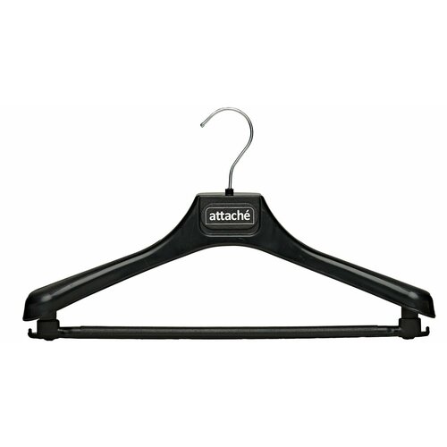 Вешалка-плечики VP_анатомическая Attache С039, пласт, чер, съем. перекл р.44-46 черный