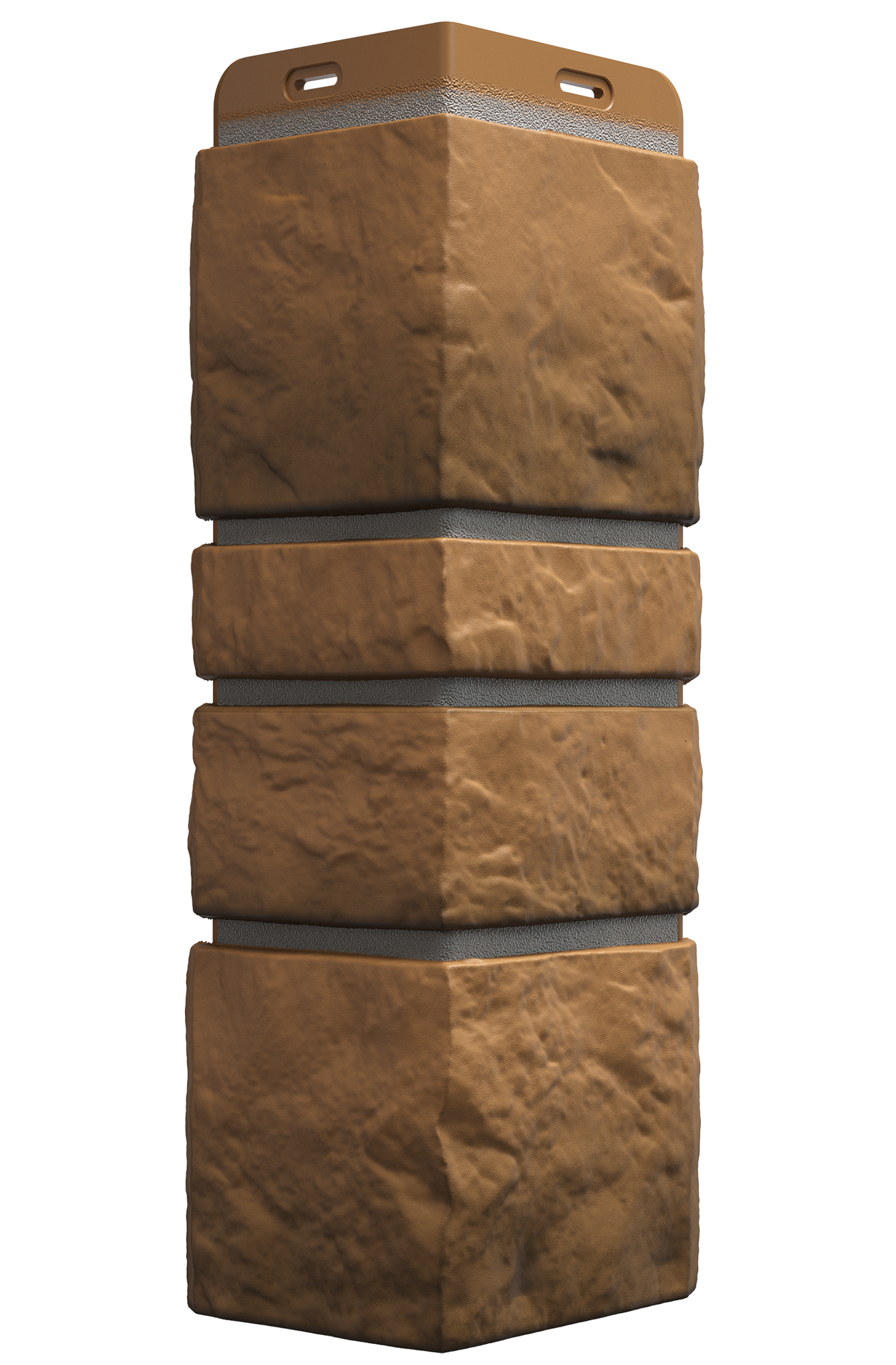 Угол наружный из ПВХ для фасадных панелей Docke BURG, (Каменная кладка), Кукурузный