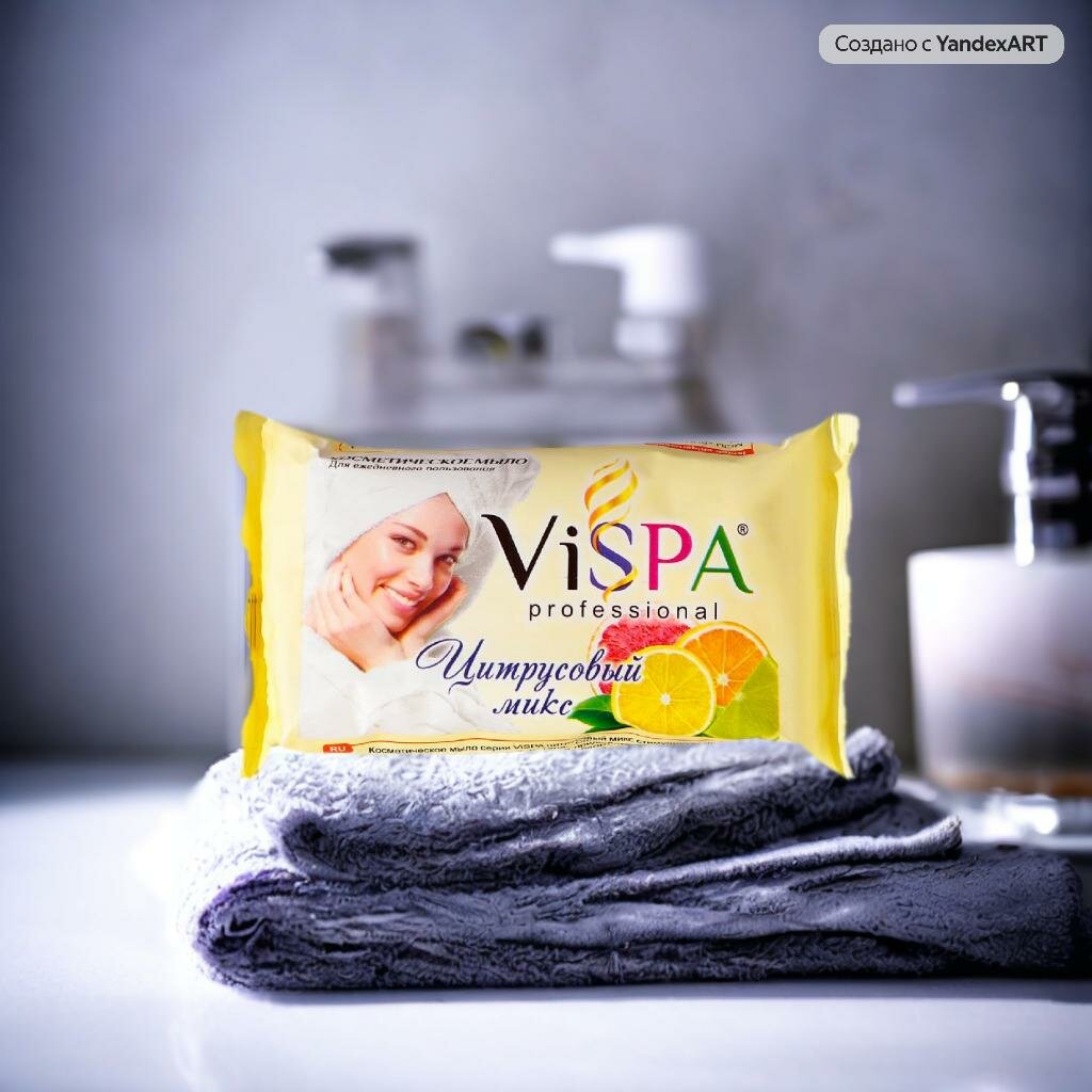 Твердое косметическое мыло Цитрусовый микс от бренда VISPA весом 170 грамм