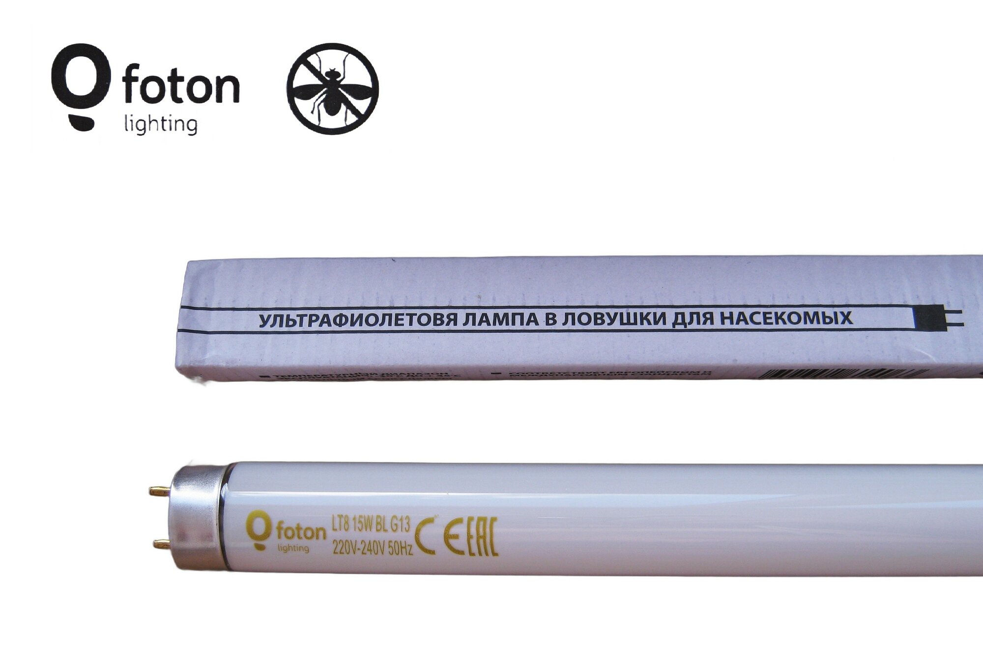 Лампа инсектицидная в ловушки для насекомых Foton LT8 15W BL G13 L437mm