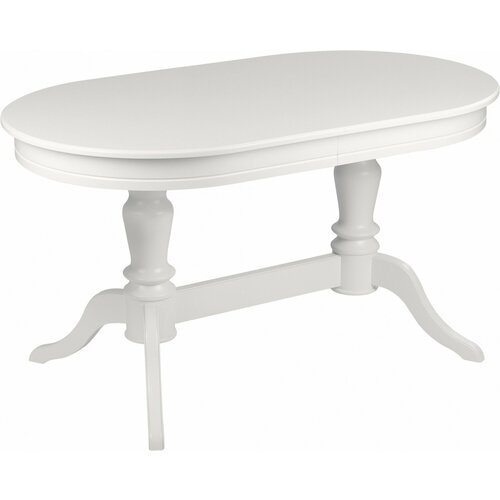 Стол кухонный деревянный раздвижной Арей 140(180)х80 Белый