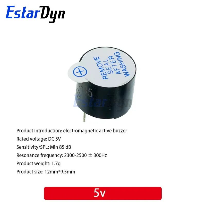 Электромагнитный зуммер Estardyn 5V, синий