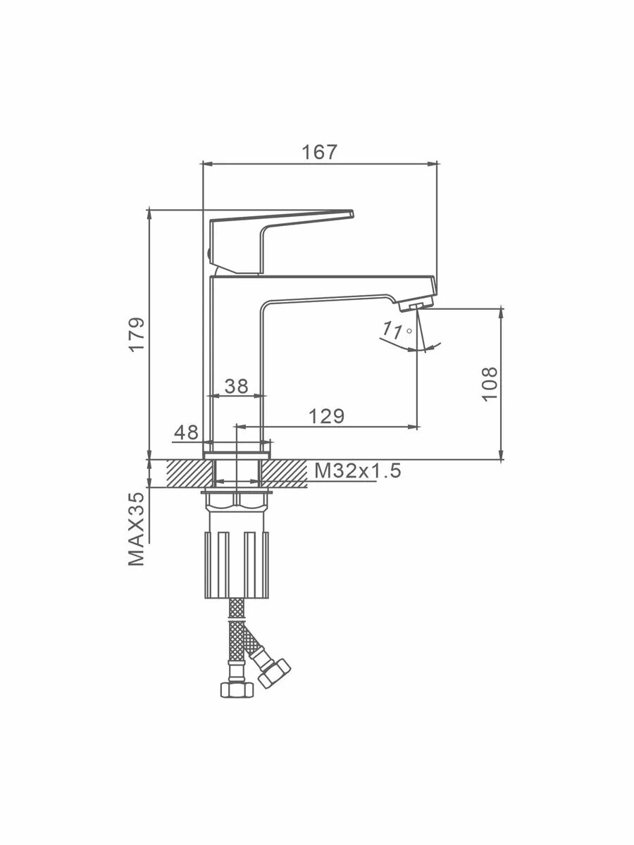 Смеситель для раковины Splenka S01.10 хром — фото 1