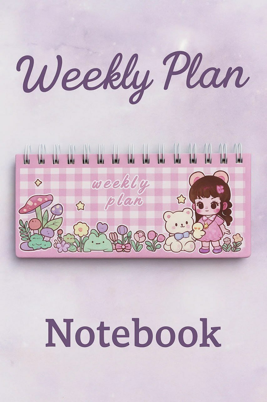 Планер «Weekly Plan» — милый настольный блокнот-планер для недели