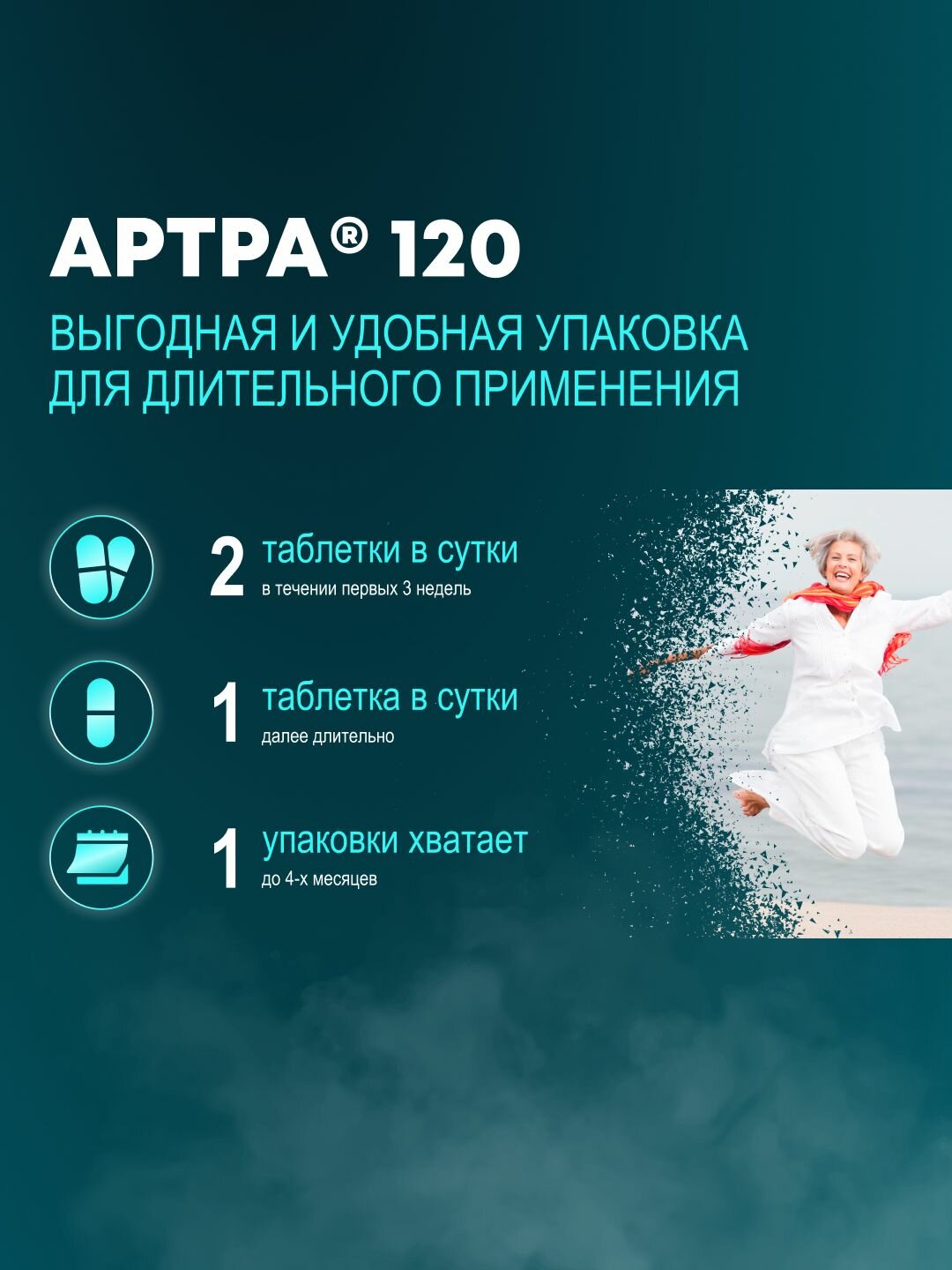 Картинки Артра, таблетки покрытые пленочной оболочкой, 500 мг + 500 мг, 120 шт.