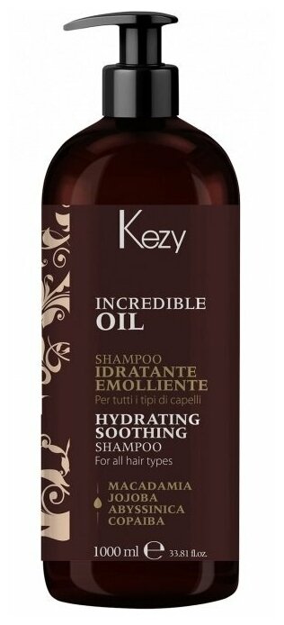 KEZY шампунь Incredible Oil Hydrating Soothing, 1000 мл