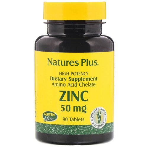 Таблетки Nature's Plus Zinc, 100 г, 50 мг, 90 шт.