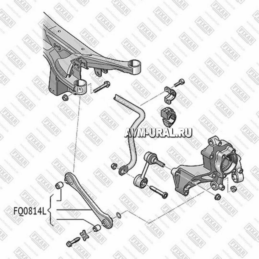 Рычаг подвески задний нижний левый FIXAR FQ0814L