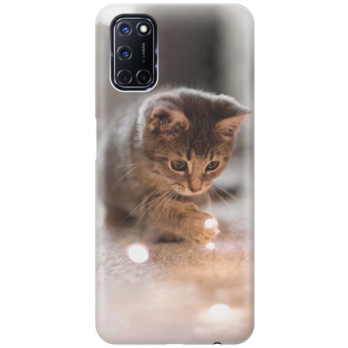 фото Cиликоновый чехол на oppo a52 / a72 / оппо а52 / а72 с принтом "котенок и свет" gosso