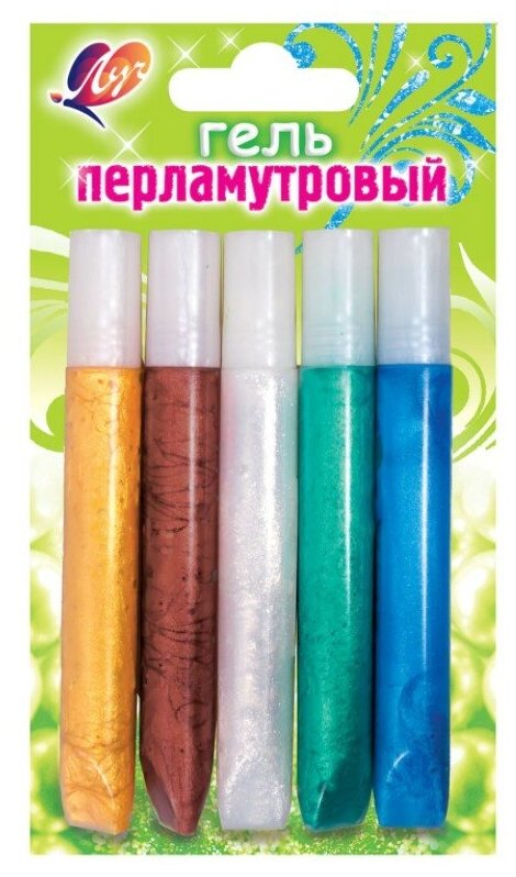 Луч Гели с блестками 21С1389-08, 10 мл, 5 шт, разноцветный