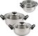 Набор посуды из 4 предметов BAKS-SET-4 из нерж стали (2 кастрюли ...