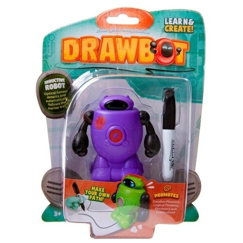 Junfa toys Drawbot (DB-2), фиолетовый робот junfa индуктивный drawbot движение по линии розовый 17х23х5 см db 3 розовый