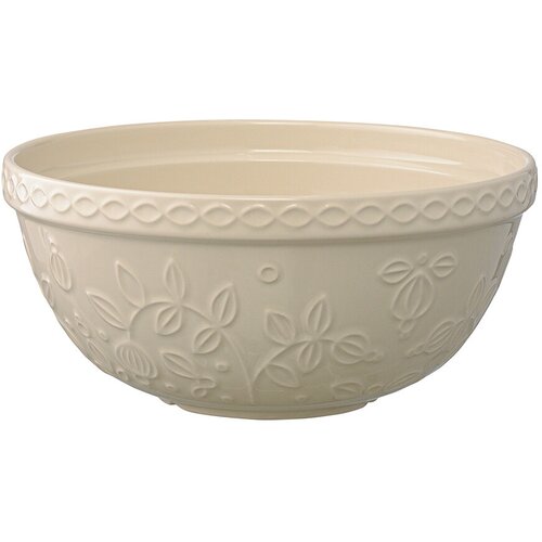 Миска кремового цвета с рельефным узором Ягоды Тайги из коллекции Russian North 25л 4000₽