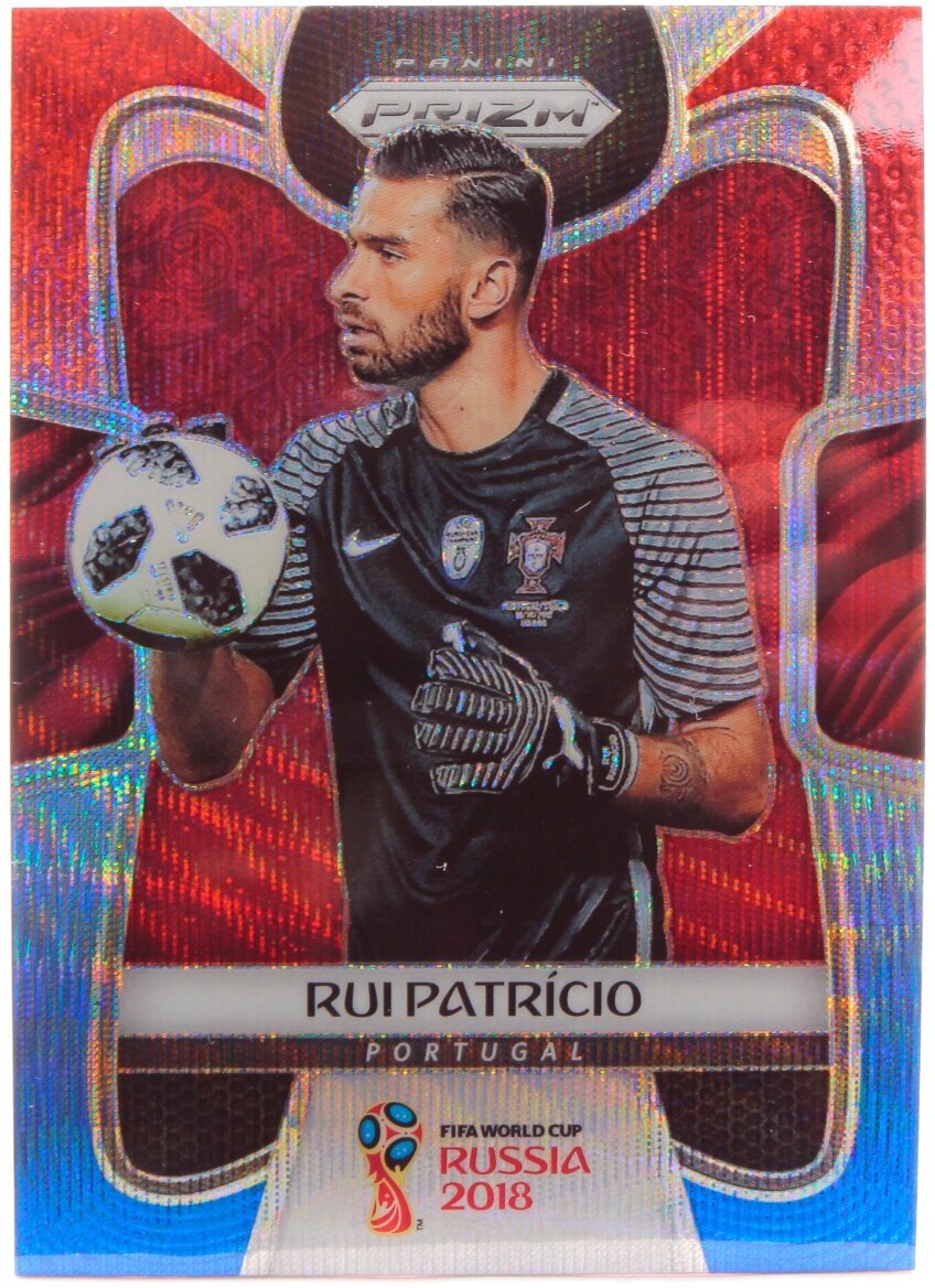Коллекционная карточка Panini Prizm FIFA World Cup Russia 2018 #156 Rui Patricio - Red Blue Wave S0190