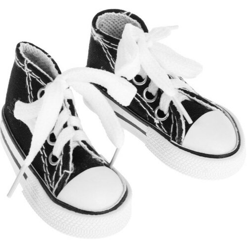 Кеды для кукол длина подошвы 75 см цвет чёрный 863₽