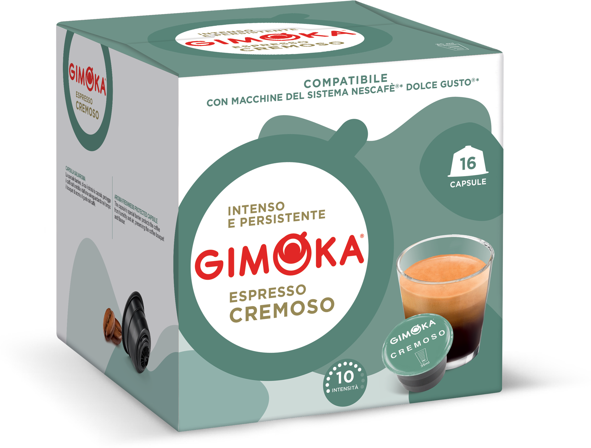 Капсулы формата Dolce Gusto, Gimoka Espresso Cremoso, 16 капсул