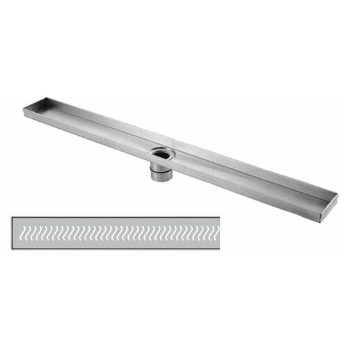 Линейный трап RGW SDR-02-E1 для душа, бани, ванной комнаты в пол с хромированной решеткой, сифон с сухим затвором, 1200 мм.