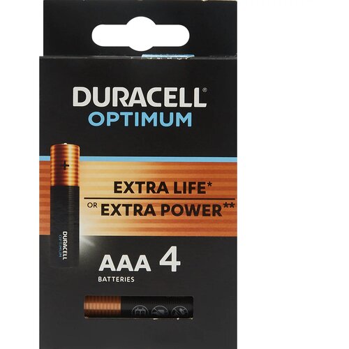 Батарея Duracell Optimum ААА 4 шт