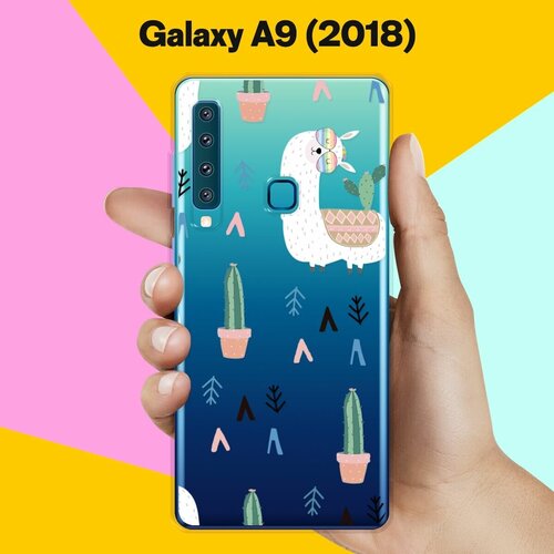 Силиконовый чехол на Samsung Galaxy A9 (2018) Лама / для Самсунг Галакси А9 2018