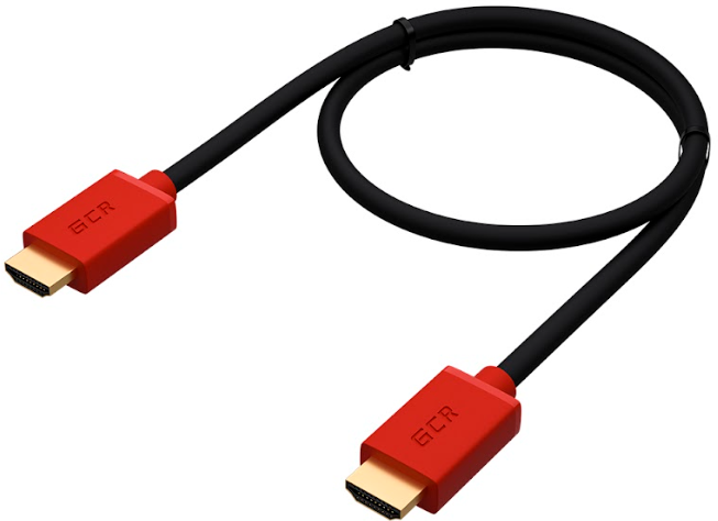 Кабель GCR HDMI - HDMI (GCR-HM401), 0.3 м, красный - фотография № 3