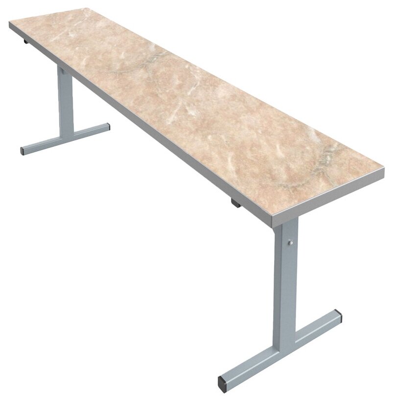 Скамья для стола обеденного Мета Мебель 2-местная 1200*320*460 каркас серый ДСП/пластик мрамор